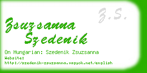 zsuzsanna szedenik business card
